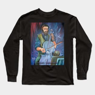 Gothic Cello Player Azriel Mordecai Long Sleeve T-Shirt